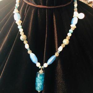 Blue Crystal Necklace